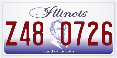 IL license plate Z480726