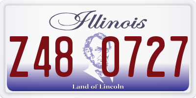 IL license plate Z480727