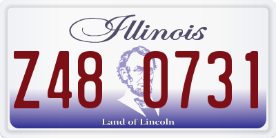 IL license plate Z480731