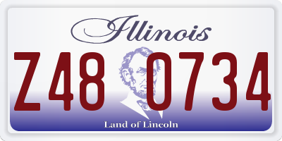 IL license plate Z480734