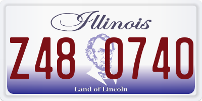 IL license plate Z480740