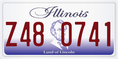 IL license plate Z480741