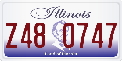IL license plate Z480747