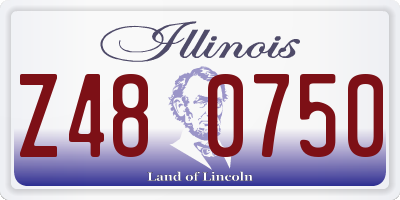 IL license plate Z480750