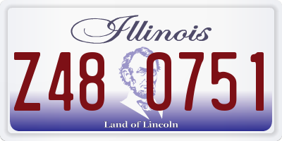 IL license plate Z480751
