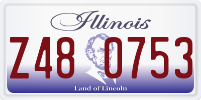 IL license plate Z480753
