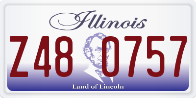 IL license plate Z480757