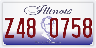 IL license plate Z480758