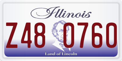 IL license plate Z480760