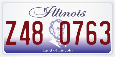 IL license plate Z480763
