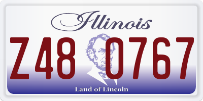 IL license plate Z480767