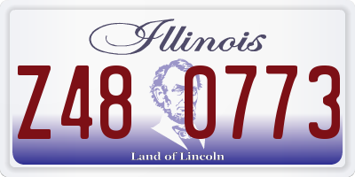 IL license plate Z480773