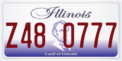 IL license plate Z480777