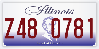 IL license plate Z480781