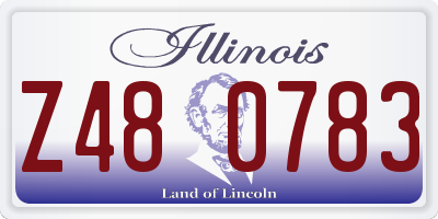 IL license plate Z480783