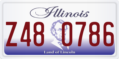 IL license plate Z480786