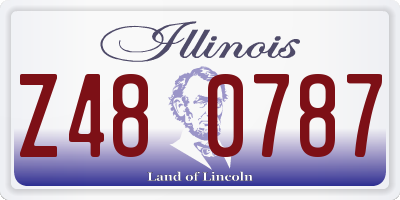 IL license plate Z480787