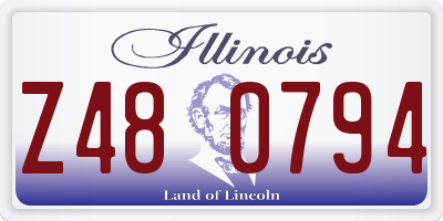 IL license plate Z480794
