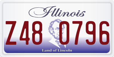 IL license plate Z480796