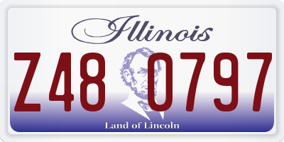 IL license plate Z480797