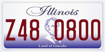 IL license plate Z480800