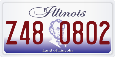 IL license plate Z480802