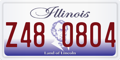 IL license plate Z480804