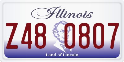 IL license plate Z480807