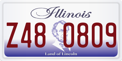 IL license plate Z480809
