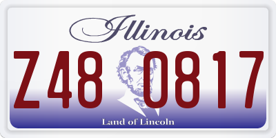 IL license plate Z480817
