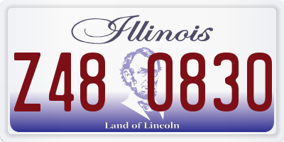 IL license plate Z480830