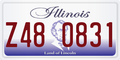IL license plate Z480831