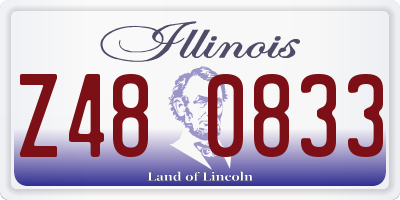 IL license plate Z480833