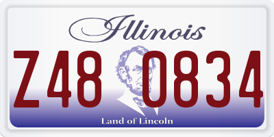 IL license plate Z480834