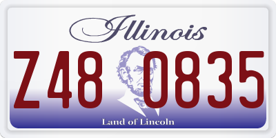 IL license plate Z480835