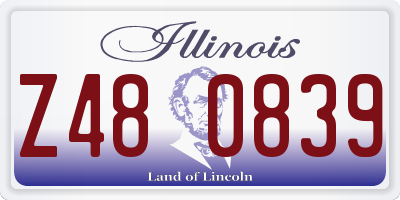 IL license plate Z480839