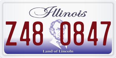 IL license plate Z480847