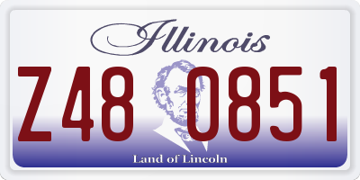 IL license plate Z480851