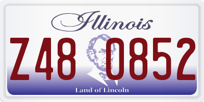 IL license plate Z480852