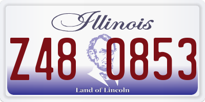 IL license plate Z480853
