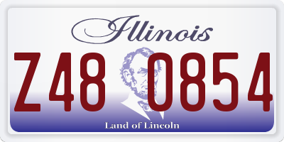 IL license plate Z480854