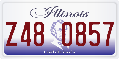 IL license plate Z480857