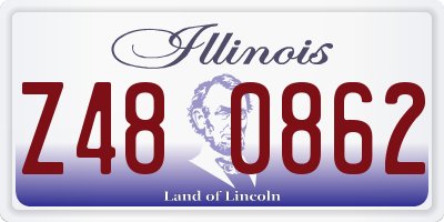 IL license plate Z480862