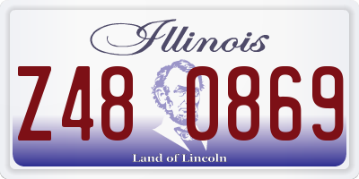 IL license plate Z480869