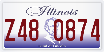 IL license plate Z480874