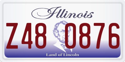 IL license plate Z480876