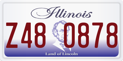IL license plate Z480878