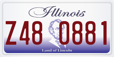 IL license plate Z480881