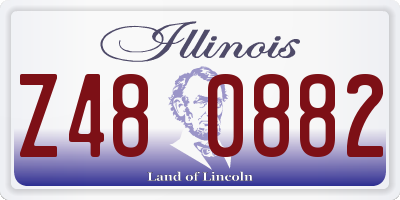 IL license plate Z480882