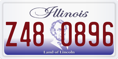 IL license plate Z480896